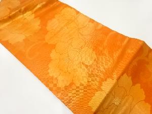 牡丹唐草模様織出し名古屋帯